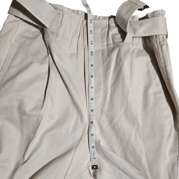 Brunello Cucinelli Italian Single Pleated Paperbag Pants With Belt - Picture 12 of 13